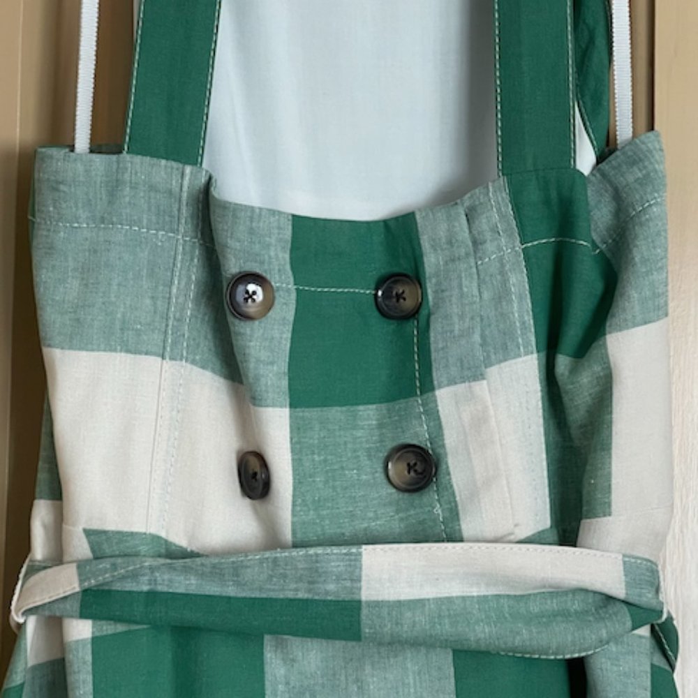 Green and Cream Gingham Dress - Picture 4 of 6